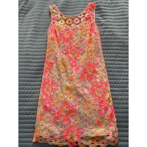 Neon orange and pink Lilly Pulitzer dress LOWEST